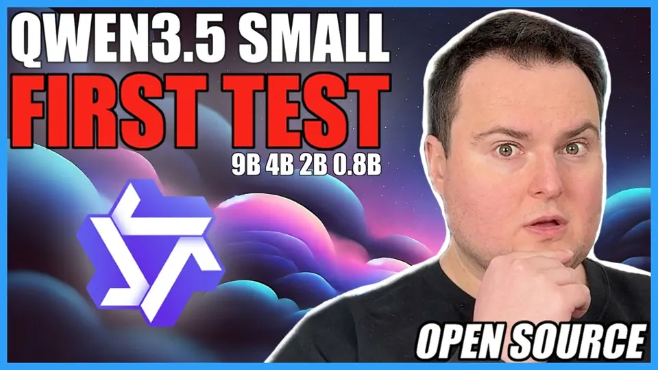 Video: Qwen3.5 9B, 4B, 2B and 0.8B side by side in LM Studio: the same coding and image tests at Q8_0 on an RTX 5090